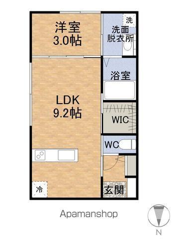 インテグラル京町(1LDK/2階)の間取り写真