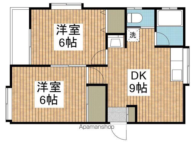 サントピア京王A(2DK/1階)の間取り写真