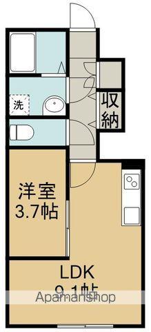 あすと五十人町(1LDK/1階)の間取り写真