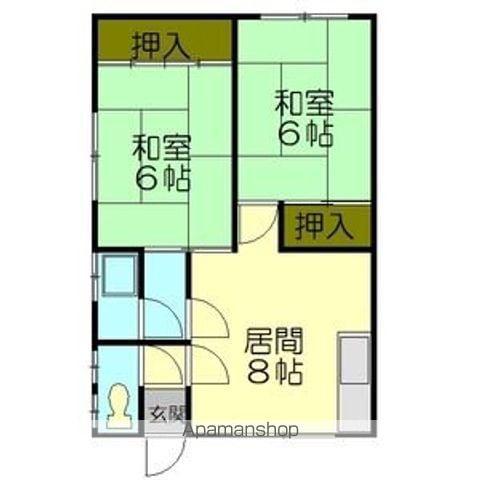 マンションアラヤ(2LDK/2階)の間取り写真