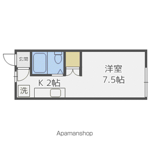 行啓パナハイツ(1K/2階)の間取り写真