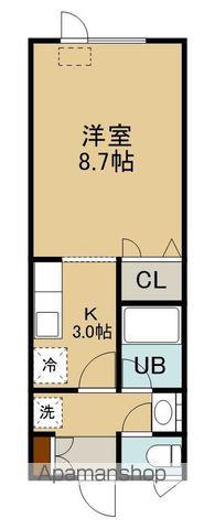 セーフティ鍛治(1K/2階)の間取り写真