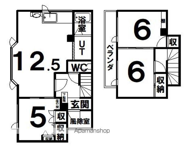 根室本線 武佐駅(北海道) 徒歩57分 2階建 築47年(3LDK)の間取り写真