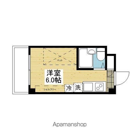 アルト高砂(ワンルーム/1階)の間取り写真