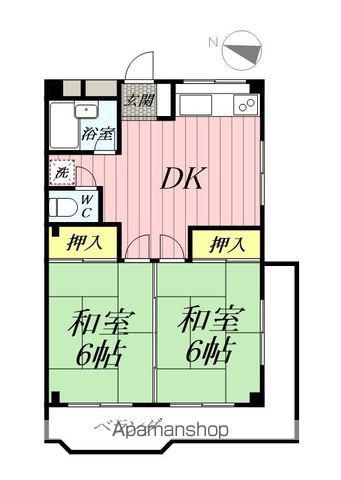 マンションウィンディ(2DK/3階)の間取り写真