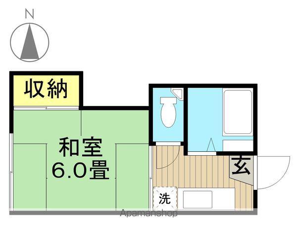 メゾン西小岩B棟(1K/2階)の間取り写真