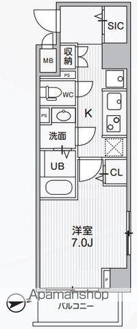 ALIVIS中野(1K/2階)の間取り写真