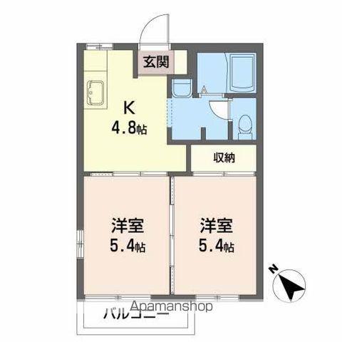 フレグランス・ドミール(2K/2階)の間取り写真