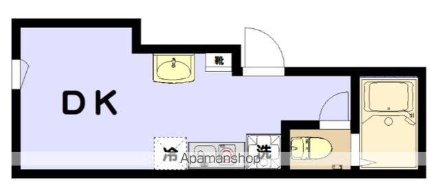 蛎殻町マンション(ワンルーム/2階)の間取り写真
