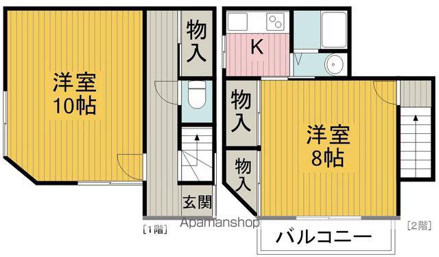 リバーハイム(2K/1階)の間取り写真