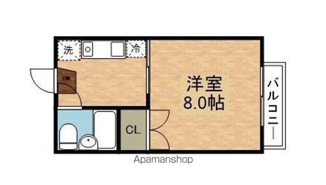 サイプリスコーポ東矢倉B棟(1K/2階)の間取り写真