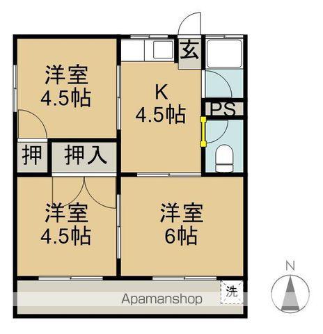 グリーンハイツ泉(3K/2階)の間取り写真