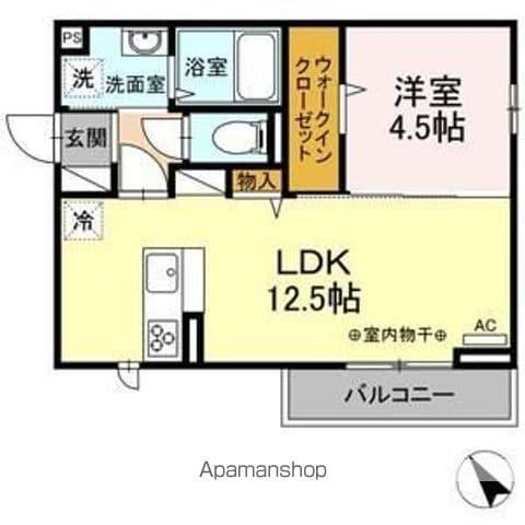 NOBLE(1LDK/2階)の間取り写真