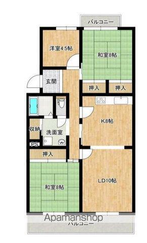 北柏ライフタウン5 1 3(3LDK/2階)の間取り写真