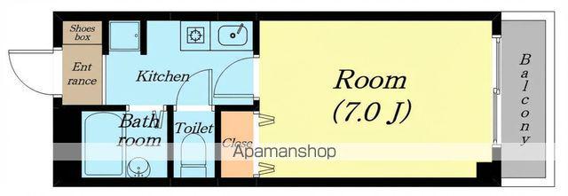 サントマンション大津(1K/1階)の間取り写真