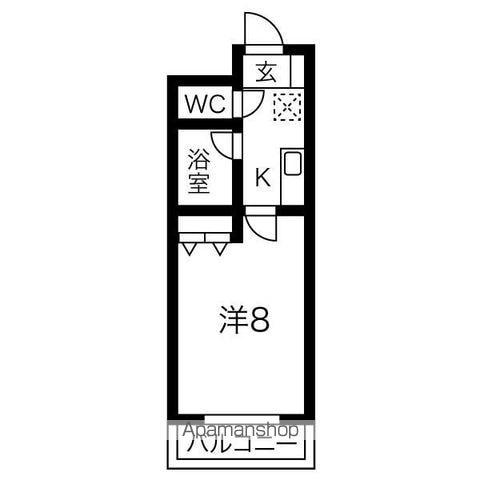 セ・シ・ボンⅢ(1K/3階)の間取り写真
