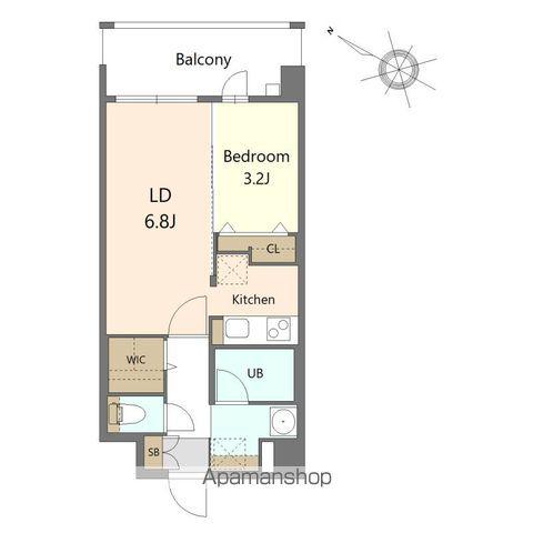 QUINTET MINAMI FUKUOKA(1LDK/3階)の間取り写真