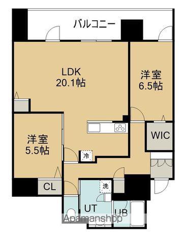 函館MARKS THE TOWER(2LDK/9階)の間取り写真