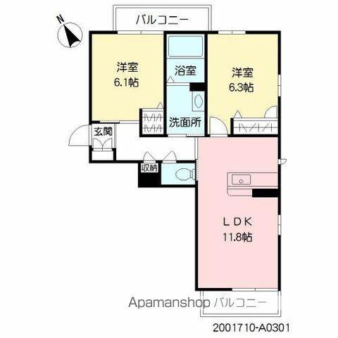 マーベラス01 (2LDK/3階)の間取り写真