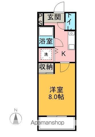 マイキャッスルS(1K/2階)の間取り写真