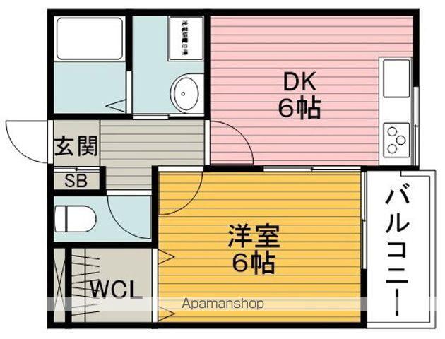 ルミエール今宮(1DK/1階)の間取り写真