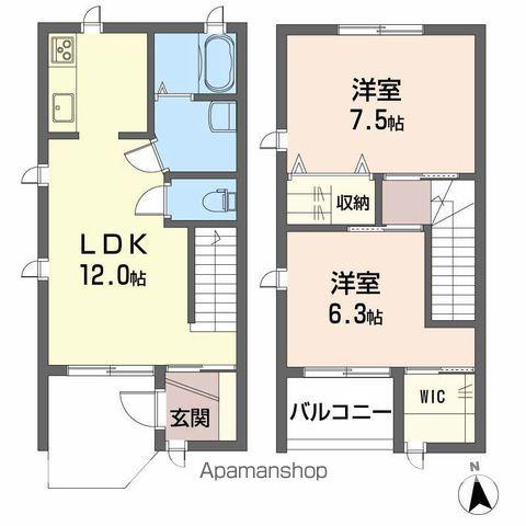 ジュネス・YOUTO(2LDK/1階)の間取り写真