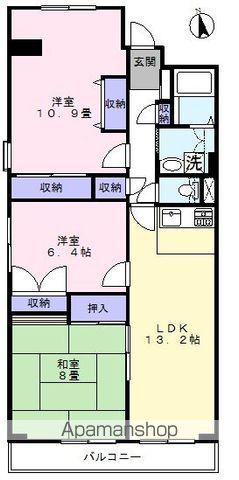 新松戸西パークハウスC棟(3LDK/8階)の間取り写真
