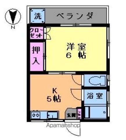 有希ハイツ(1DK/2階)の間取り写真