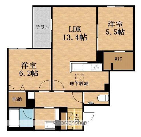 メゾン ボヌール(2LDK/1階)の間取り写真