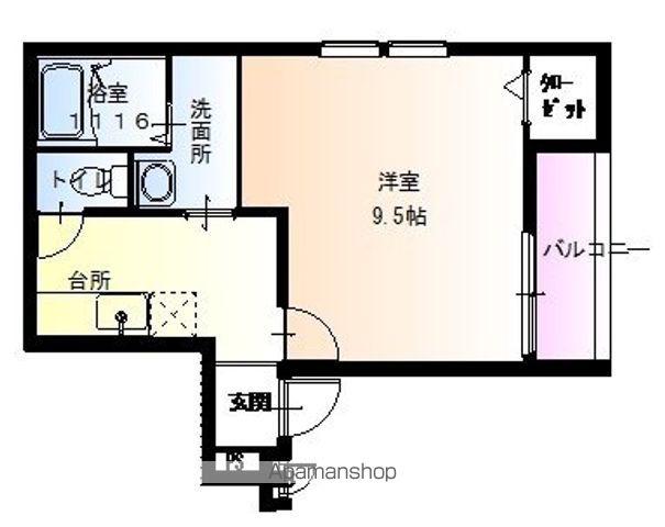 フジパレス和歌山駅南Ⅱ番館(1K/1階)の間取り写真