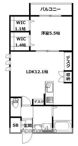 ARBRE KAWASHIMA(1LDK/2階)の間取り写真