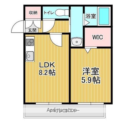 HY＇S PARK千歳千代田町(1LDK/1階)の間取り写真