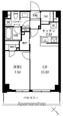 ザ・ケンジントン・レジデンスときわ台(1LDK/5階)の間取り写真