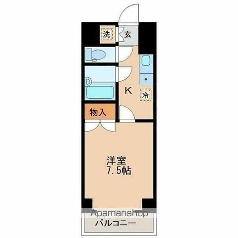 シャングリラ八幡(1K/2階)の間取り写真