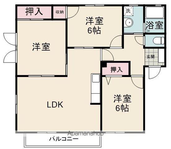 リバティ丸子(3LDK/1階)の間取り写真