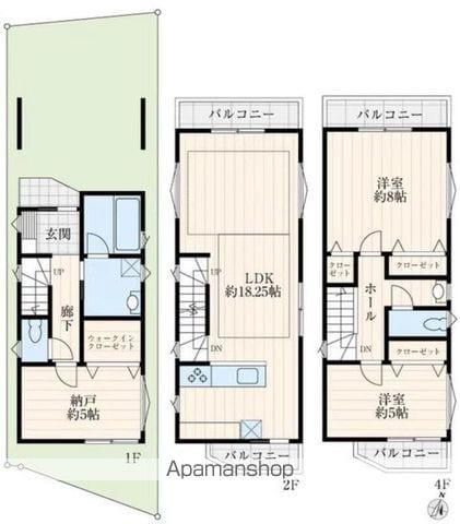 日暮里舎人ライナー 赤土小学校前駅 徒歩6分 4階建 築8年(2SLDK)の間取り写真