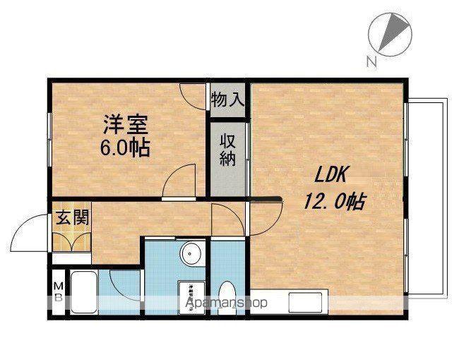サンライズ(1LDK/1階)の間取り写真