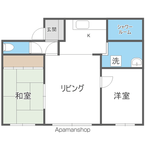 榊原ハイツ(2LDK/3階)の間取り写真
