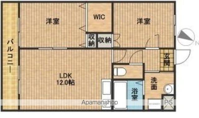 ブライトリー染地台Ⅰ(2LDK/3階)の間取り写真