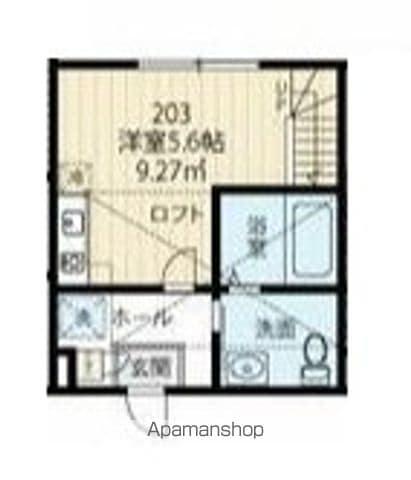 エーデル鶴見(ワンルーム/2階)の間取り写真
