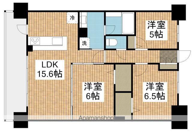 アルファガレリア本町通(3LDK/3階)の間取り写真