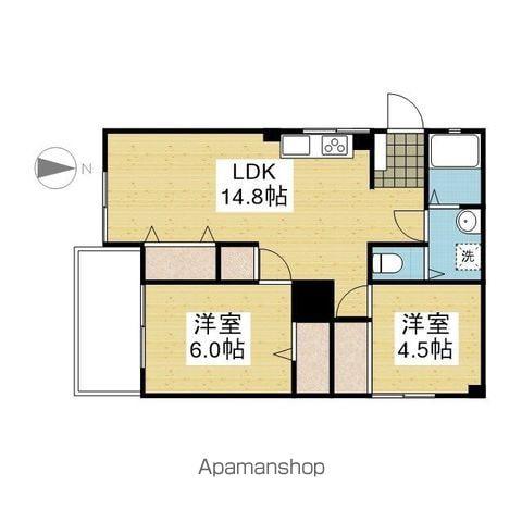 スミタスヴィレッジ空港通Ⅰ(2LDK/1階)の間取り写真