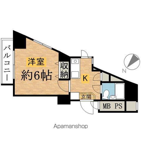 MAC平山城址公園コート(1K/3階)の間取り写真