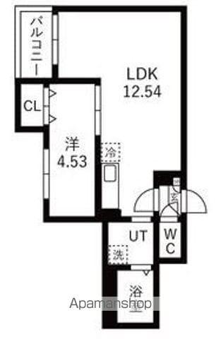 JACK YURAKUⅡ(1LDK/1階)の間取り写真