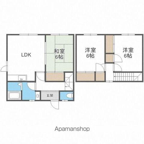 西野６条７丁目テラスハウス(3LDK)の間取り写真