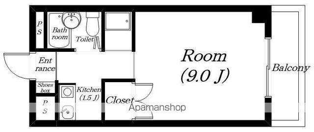 ヴィラ・フルーレ(1K/3階)の間取り写真