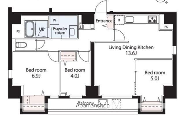 WEAVE BASE -ASUKAYAMA PARK(3LDK/8階)の間取り写真