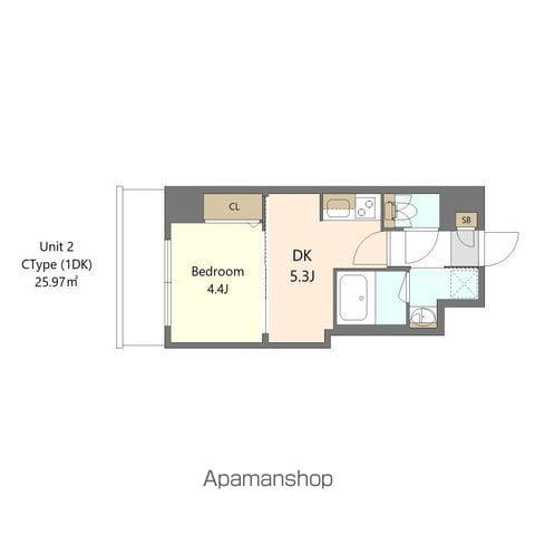 S-RESIDENCE高島平ASOLEA(1DK/5階)の間取り写真