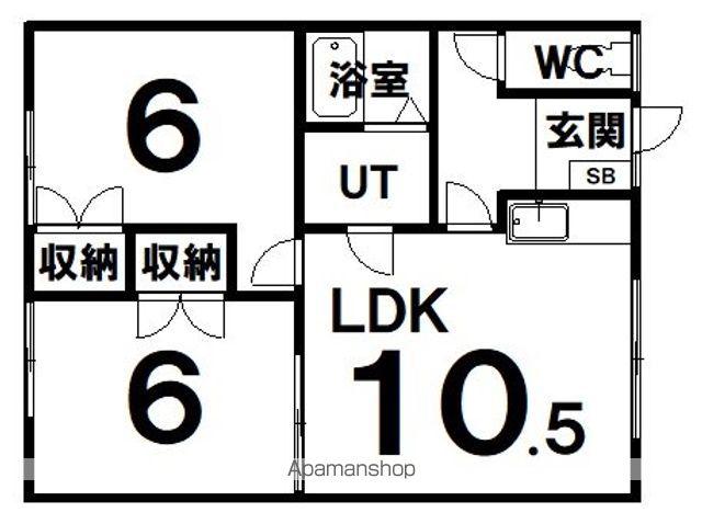 メゾン湖畔(2LDK/2階)の間取り写真