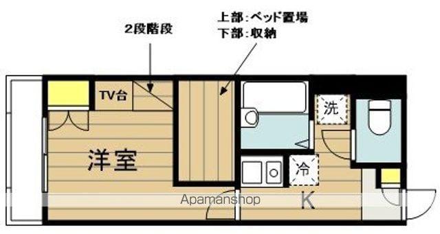 フォルティーナ戸田(1K/2階)の間取り写真